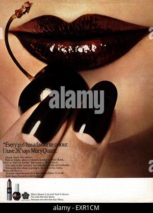 1970er Jahre UK Mary Quant Magazin Anzeige Stockfoto