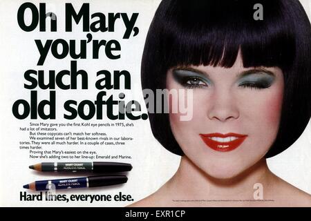 1970er Jahre UK Mary Quant Magazin Anzeige Stockfoto