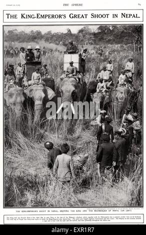 1910er Jahre UK Indien das britische Empire letzten Tage Raj Magazin Platte Stockfoto