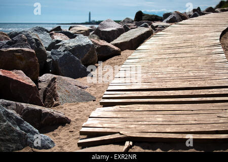 Montrose Strand Gehweg Scotland UK Stockfoto