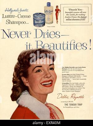1950er Jahren USA Glanz-Creme Magazin Anzeige Stockfoto