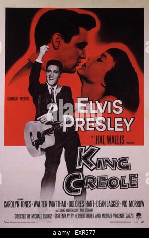 1950er Jahren USA King Creole Filmplakat Stockfoto