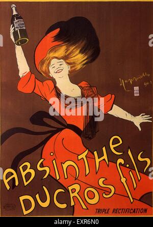 1900er Jahren Frankreich Absinth Poster Stockfoto