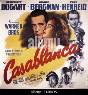 1940er Jahren USA Casablanca Filmplakat Stockfoto