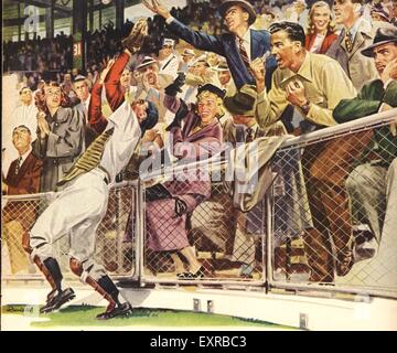 1950er Jahren USA Baseball Magazin Platte Stockfoto