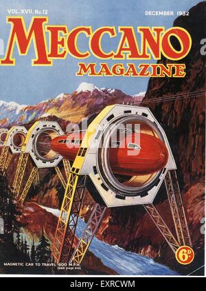 1930er Jahre UK Meccano Zeitschrift Magazin Anzeige Stockfoto