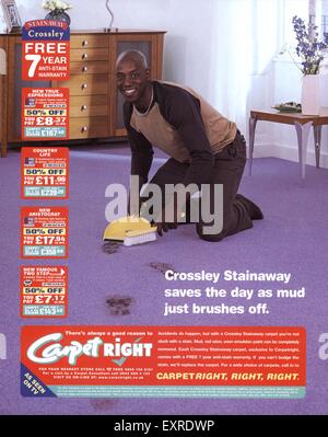 2000er Jahre UK Teppiche richtig Magazin Anzeige Stockfoto