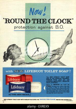 1960er Jahre UK Lifebuoy Magazin Anzeige Stockfoto