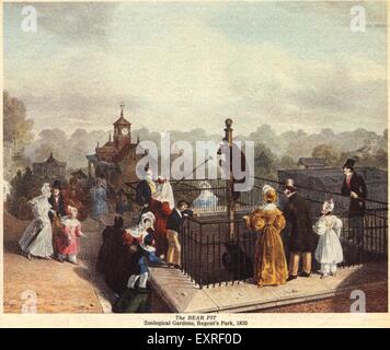 1840er Jahren & Pre UK London Zoo Magazin Platte Stockfoto