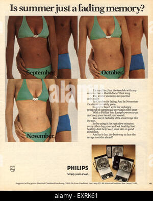 1970er Jahre UK Philips Magazin Anzeige Stockfoto