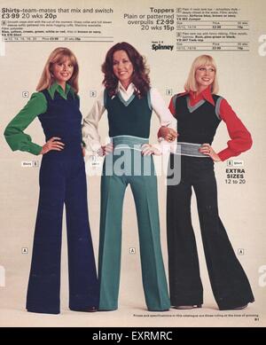 1970er Jahre UK Damenmode Katalog / Broschüre Platte Stockfoto