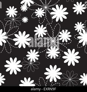 Flora Blume Seamless Pattern Design Vektor y Stock Vektor