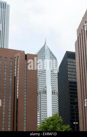 Zwei Prudential Plaza in Chicago, entworfen von Loebl Schlossman & Hackl. Stockfoto