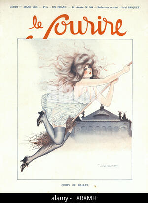 1920er Jahren Frankreich Le Sourire Magazin-Cover Stockfoto