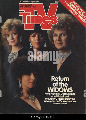 1980er Jahre UK TV Times Magazin-Cover Stockfoto