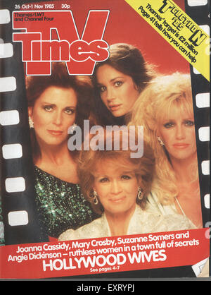 1980er Jahre UK TV Times Magazin-Cover Stockfoto