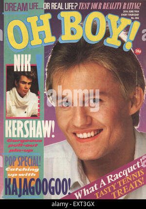 1980er Jahre UK Oh Boy! Magazin-Cover Stockfoto