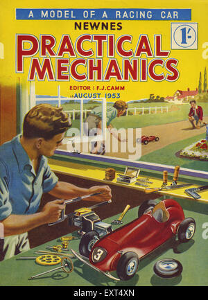 1950er Jahre UK praktische Mechanik Magazin-Cover Stockfoto