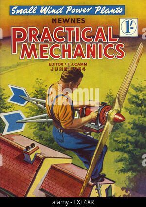 1950er Jahre UK praktische Mechanik Magazin-Cover Stockfoto