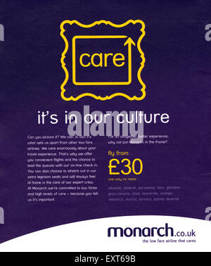 2000er Jahre britische Monarch Magazin Anzeige Stockfoto