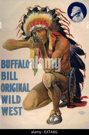 1910er Jahre USA Buffalo Bills wild West Show Poster Stockfoto