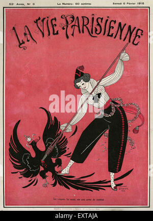 1910er Jahre Frankreich La Vie Parisienne Magazin Platte Stockfoto