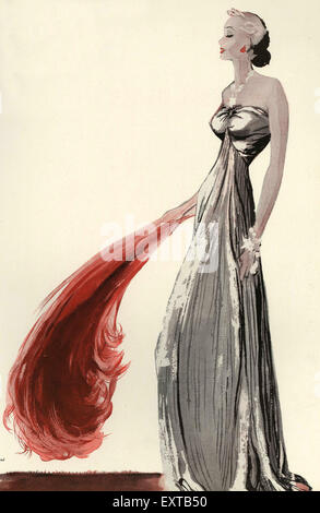 1930er Jahre UK Frauen Mode der 1930er Jahre Magazin-Platte Stockfoto