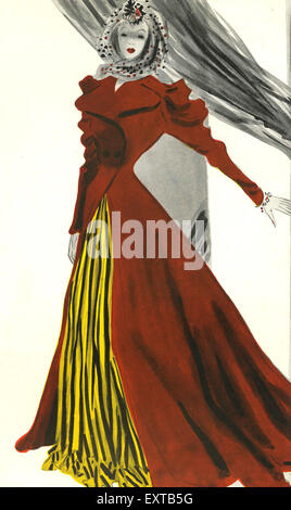 1930er Jahre UK Frauen Mode der 1930er Jahre Magazin-Platte Stockfoto