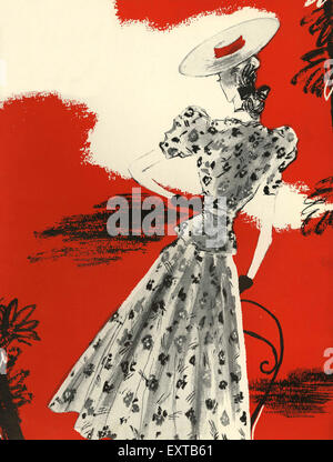 1930er Jahre UK Frauen Mode der 1930er Jahre Magazin-Platte Stockfoto