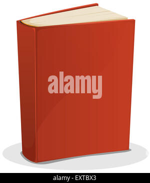 Illustration eines Cartoon stehen leer rot gedeckten Buches isoliert auf weißem Hintergrund Stockfoto