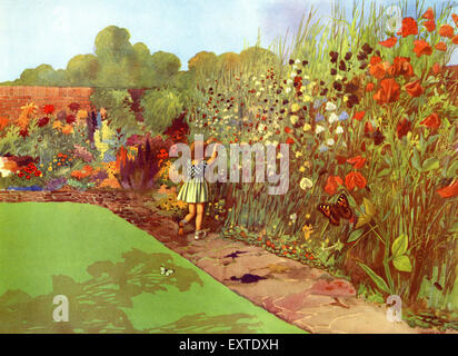 1950er Jahre UK Vorschule Illustrationen buchen Platte Stockfoto