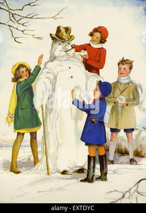 1950er Jahre UK Vorschule Illustrationen buchen Platte Stockfoto