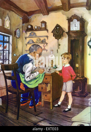 1950er Jahre UK Vorschule Illustrationen buchen Platte Stockfoto