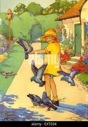 1950er Jahre UK Vorschule Illustrationen buchen Platte Stockfoto