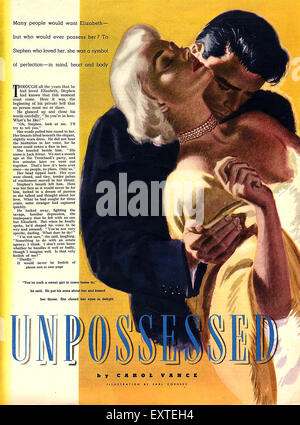 1950er Jahren USA romanischen Zeitschrift Platte Stockfoto