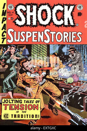 1950er Jahren USA Shock SuspenStories Comic / jährliche Abdeckung Stockfoto