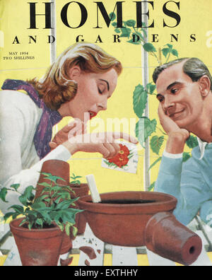 1950er Jahre UK Homes and Gardens Magazin-Cover Stockfoto