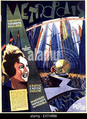 1920er Jahren USA Metropolis Filmplakat Stockfoto