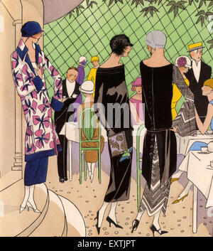 1920er Jahren buchen Frankreich Art-Déco-Teller Stockfoto