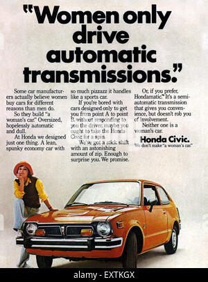 1970er Jahre UK Honda Magazin Anzeige Stockfoto