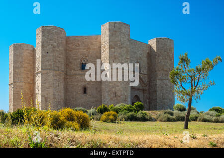 Italien Apulien Castel del Monte - das Schloss der Federico II di Hohenstaufen Stockfoto