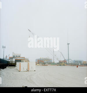 Ansicht des Strandes mit Nordmole im Hintergrund aufgenommen am 7. Juni 2013 in Seaside Heights, New Jersey Stockfoto