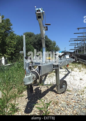 Transport Trailer Boot Stockfoto