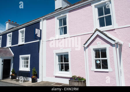 Bunten Reihenhäuser in Aberaeron,Ceredigion,Mid,West,Wales,U.K. Stockfoto