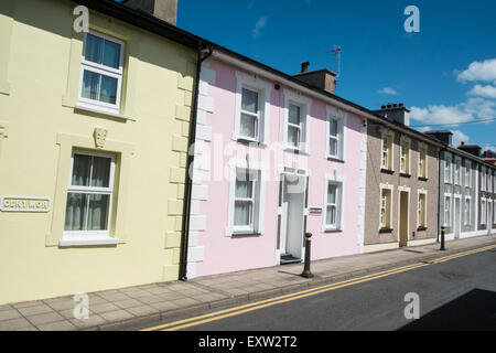 Bunten Reihenhäuser in Aberaeron,Ceredigion,Mid,West,Wales,U.K. Stockfoto