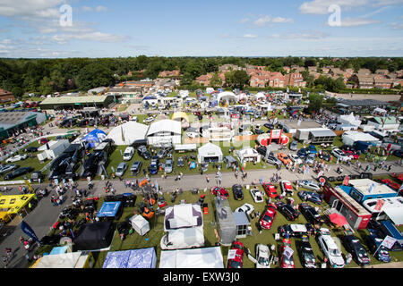 Harrogate, North Yorkshire, UK. 15. Juli, Luftaufnahme von der Great Yorkshire Show 15. Juli 2015 in Harrogate in North Yorkshi Stockfoto