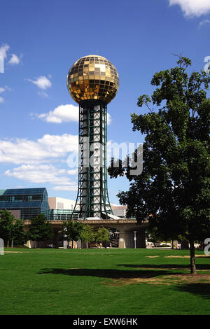 Sunsphere, Weltausstellung Park, Innenstadt von Knoxville, Tennessee Stockfoto