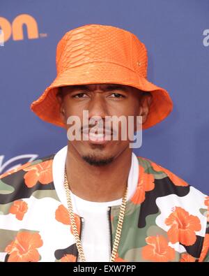 Los Angeles, Kalifornien, USA. 16. Juli 2015. Nick Cannon im Ankunftsbereich für Nickelodeon Kids' Choice Awards Sport Pauley Pavilion 16. Juli 2015. Bildnachweis: Dee Cercone/Everett Collection/Alamy Live-Nachrichten Stockfoto