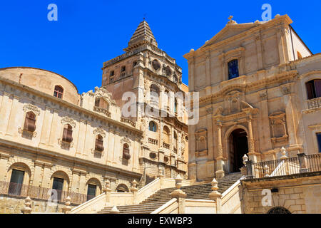 Monestero Salvatore auf Corsa Vittorio Emmanuele, Noto Dorf, Sizilien, Italien Stockfoto