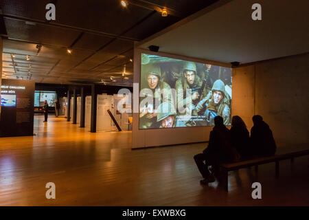 Das Gedenkmuseum, Colleville-Sur-Mer, Omaha Beach, Basse-Normandie, Calvados, Frankreich Stockfoto